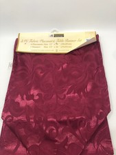 NIP 5PC RED PLACEMAT AND TABLE RUNNER SET.