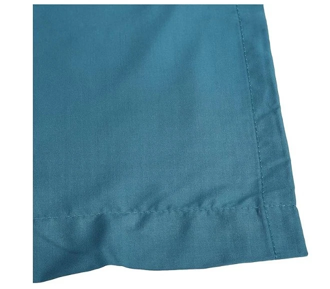 4 Teal Rod Pocket Window Curtains – 4 Panels for 2 Windows - 63” Long, 40” Wide - Image 4 of 4