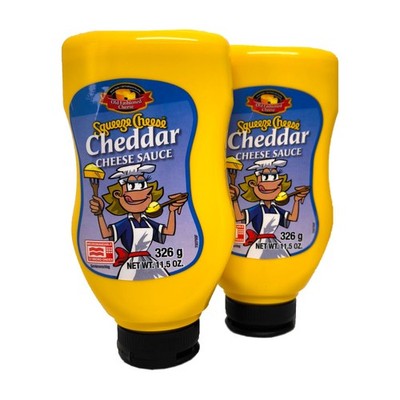 2er Pack Cheddar Squeeze Cheese Käse Sauce Dip Burger Nachos (2x 326g = 652g)