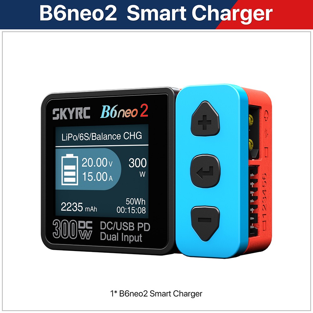 SKYRC B6neo2 Smart Charger DC 300W PD 126W For LiPo/LiFe/Lilon/LiHV/NiMH/NiCd/Pb