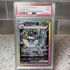 Vaporeon EX Special Sir 149/131 Prismatic Evolutions 2025 PSA 9