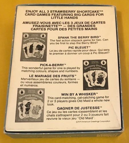 Vintage Strawberry Shortcake 1979 Spank the Berry Bird Card Game - Picture 2 of 5