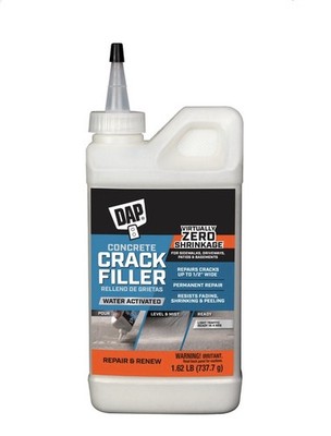 Concrete Crack Filler Gray 1.62 lb Masonry Repair Quick-Set Shrink UV Resistant