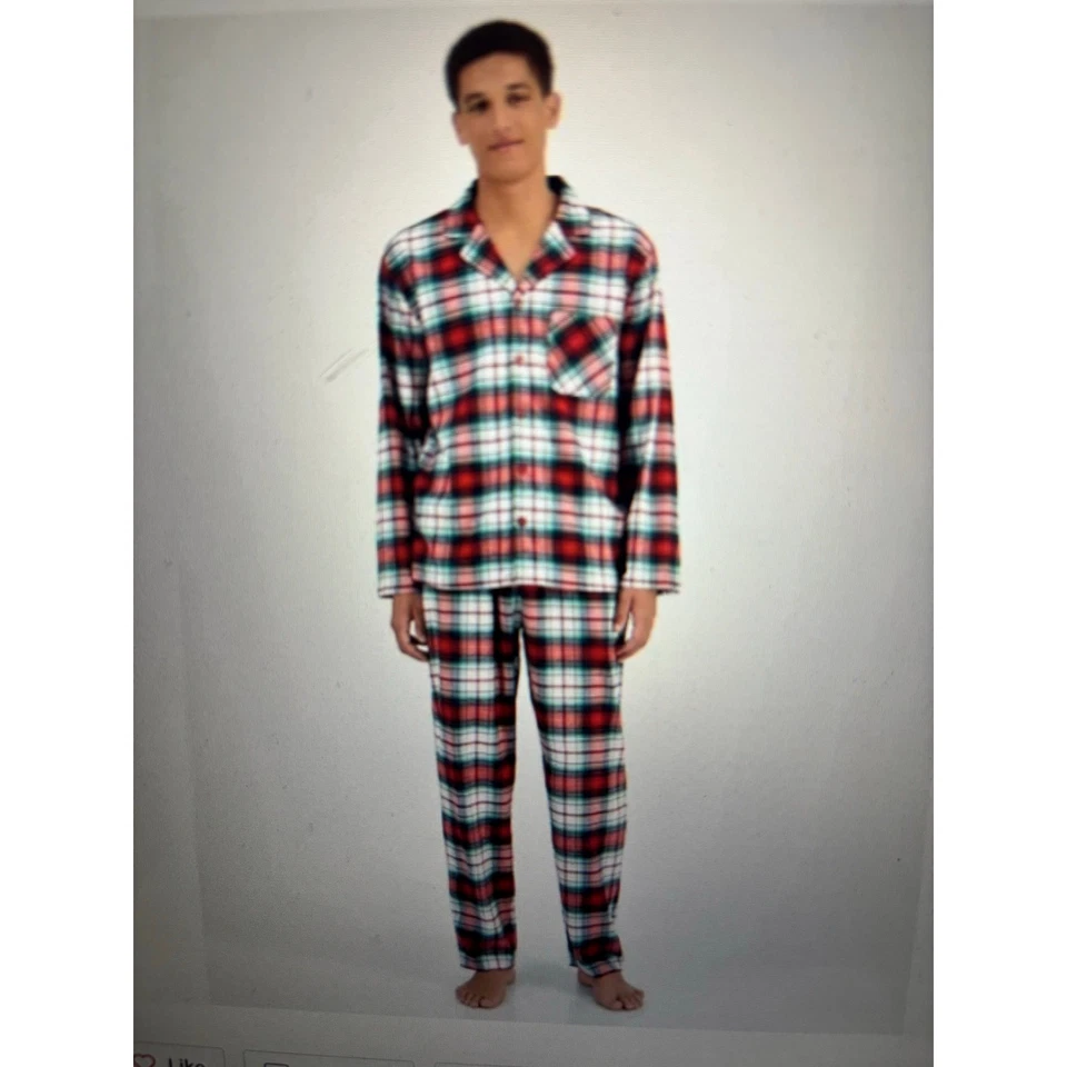 Holiday Lane Mens’s Christmas Plaid Pajama Set – Size XXL – Red & Green NWT - Image 2 of 4