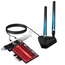 FENVi WiFi 6E AX5400 Tri-Band PCIe Card Bluetooth 5.3 6GHz Desktop Adapter Red
