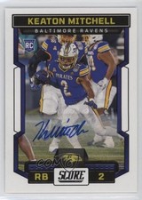 2023 Score Rookies Signatures Keaton Mitchell #334 Auto 4r7
