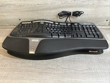 Microsoft Natural Ergonomic Keyboard 4000 KU-0462 Wired USB w/ Riser Stand