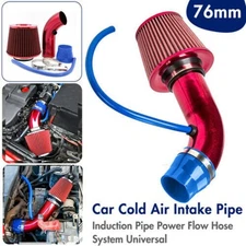 3“ Car Cold Air Intake Filter Induction Kit Pipe Aluminum Power Flow Hose System