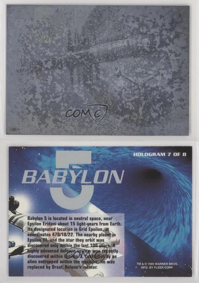1995 Fleer Ultra Babylon 5 Holograms Babylon 5 #7 1i3 - Image 3 of 3