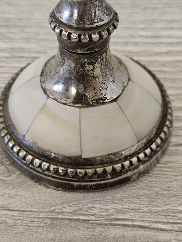 Antique Letter Hand Note Clip Silver Plate Mother of Pearl Paris 1889 Berkeley - Picture 5 of 10