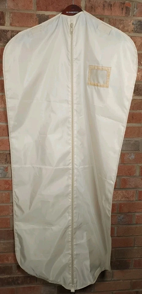 Burberry Garment Traje Chaqueta Abrigo Cremallera Bolso de Viaje Beige 39x24” con Percha Foto 3 de 4