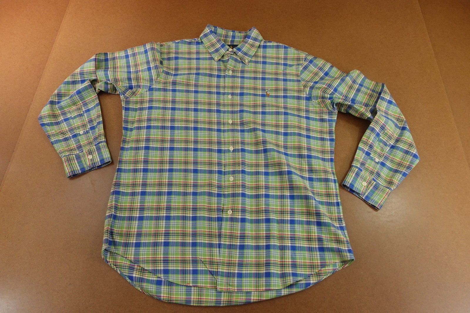 Camicia classica Ralph Lauren uomo grande multicolore a quadri logo pony abbottonata