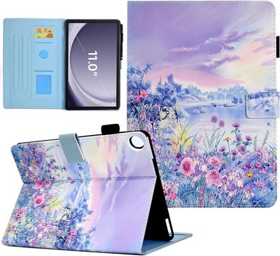 Multi-Angle Stand PU Leather Folio Case for 11-Inch Galaxy Tab A9 Plus 2024
