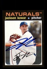 Signed Baseball Card Auto Jackson Kowar 2020 Topps Heritage Minor #71 Royals