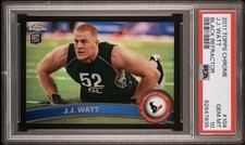 JJ WATT 2011 TOPPS CHROME #104 RC ROOKIE BLACK REFRACTOR SN/299 SP PSA 10