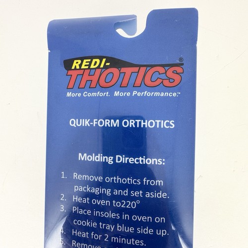 REDI-THOTICS QUIK-FORM Orthotic Insoles Heat Moldable Sz A Mens 5-6.5 Wmen 6-7.5 - Picture 14 of 14
