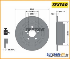 2 St. Bremsscheibe TEXTAR 92082000 für Subaru Forester