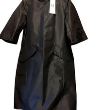 Uniqlo +J Silk Blend Black Dress S Flare Sleeves Pocket