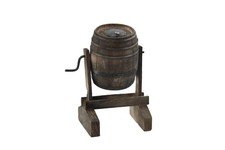 Maison de Poupée Baratte à Beurre en Bois Accessoire Cuisine Échelle 1:12