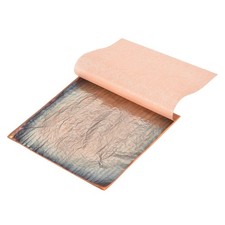 25 PCS Gold Leaf Sheets 5.5x5.5 Inch Variegated Gray Stripes Booklet DIY