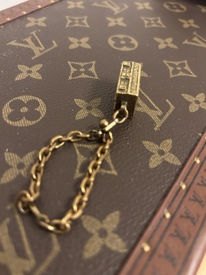 Louis Vuitton Vintage Koffer Schlüsselanhänger Gold Taschenanhänger