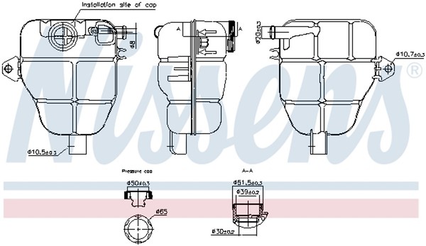 Nissens AusgleichsbehäLter KüHlmittel ** First FIT ** 996218 1 Liter Kunststoff-image