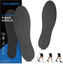 Titanium Enhances Carbon Fiber Insole, 1Pair Rigid Shoe Insert for Pain Relief o