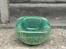 CIOTOLA 1930/40  MURANO CARLO SCARPA VENINI VETRO SOMMERSO BOLLICINE FOGLIA ORO