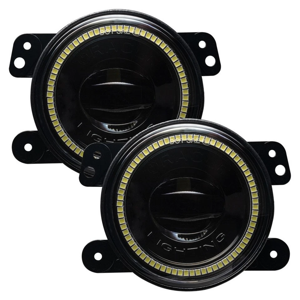 Oracle Lighting 5846-001, pacote com 2 faróis de neblina de plástico preto compatíveis com Jeep Wrangler Jk/Jl - Imagem 3 de 4