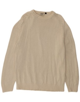 Murphy & Nye Herren Rundhals Pullover Pulli XL Beige Baumwolle CI08