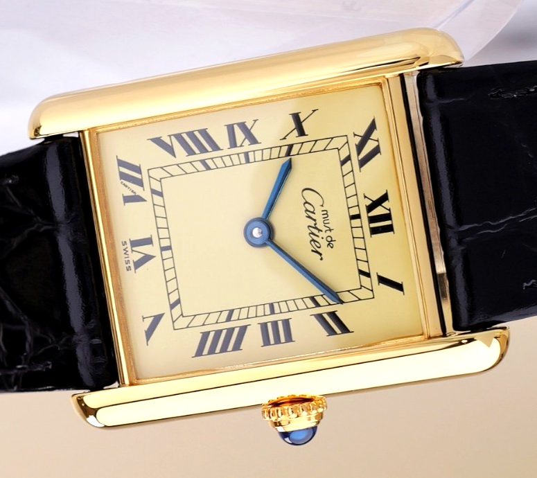 Cartier Watch Must Tank Ivory Dial Roman index LM 23mm Mens Quartz