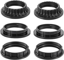6PCS E26 Light Socket Shade Rings Collar Rings, 3 Assorted Size Lamp Shade Rings