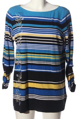 RAFAELLA Longsleeve Damen Shirt Gr. DE 40 blau-weiß-schwarz Casual-Look