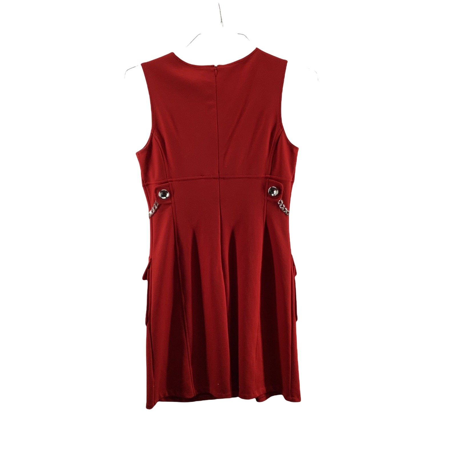 Michael Michael Kors Red Sleeveless Chain Detail Mini Dress Women's Size 4 thumbnail 7