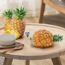 Statuetta di riccio di ananas, scultura di animali, ornamento da tavolo, statua