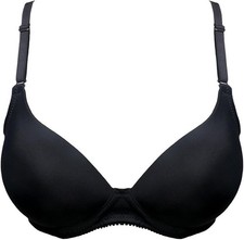 NuBra Gel Bra Silicone Gel Padding Bra with Good Support Black 32C No Tags