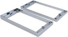 Flat Metal Humbucker Pickup Mounting Ring Set - Bridge Neck Pickups Cover Fra...