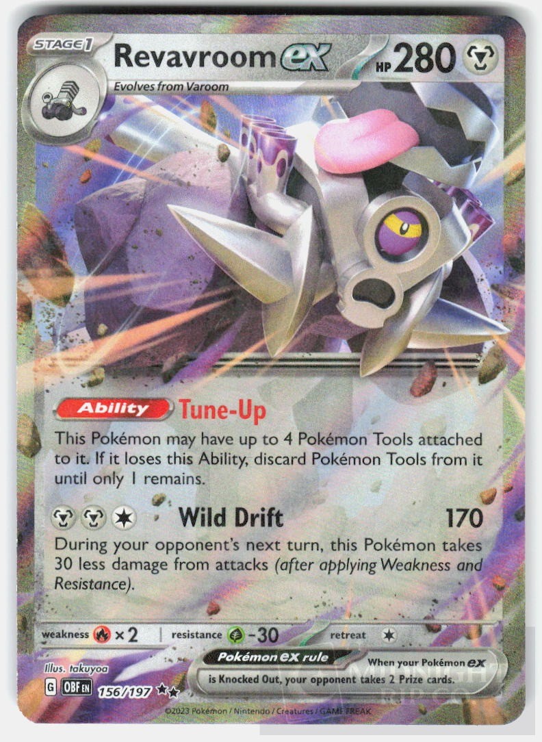 POKEMON REVAVROOM EX 156 OBSIDIAN FLAMES HOLO MP
