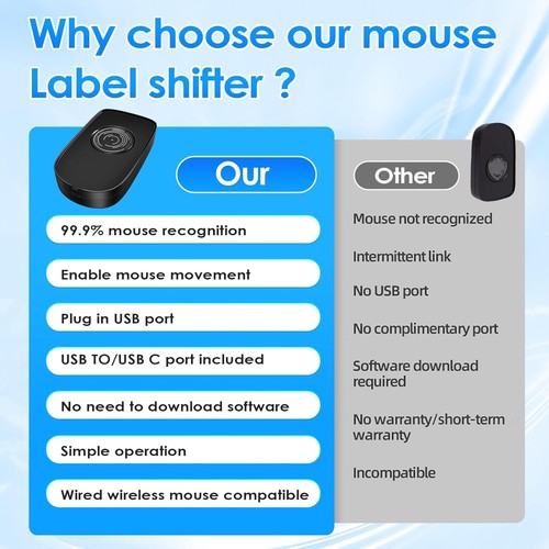 Mouse Jiggler Mouse Moveger USB Mechaniczny wytrząsacz Symulator ruchu myszy - Zdjęcie 11 z 12