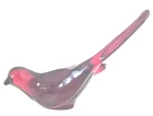 Vintage Fenton Ruby Red Glass Figurine Bird of Happiness Paperweight Long Tail
