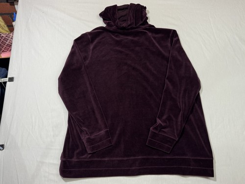 Eddie Bauer Purple Velour Jacket Womens Size XXL Long Sleeve Full Zip - Picture 2 of 9