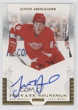 2011-12 Panini Titanium Private Signings Justin Abdelkader #JAB Auto i9i