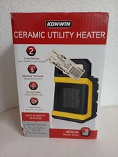 Konwin Ceramic Utility Heater Medium Room Size 2 Heat Setting Adjustable Thermos