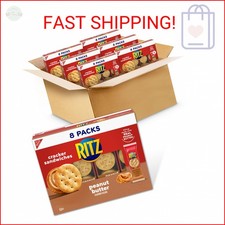 RITZ Peanut Butter Sandwich Crackers, Lunch Snacks, 48 Snack Packs 6 Boxes, 6 C
