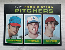 Topps 1971 Topps Rookie Stars Pitchers #664 Archie Bob Ken Reynolds Card. rookie card picture