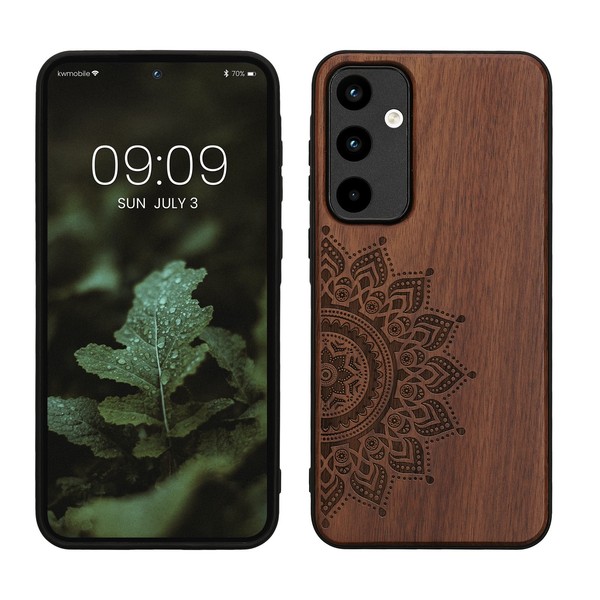 Holz SchutzhüLle FüR Samsung Galaxy A55 5G Hardcase Tpu Bumper Holz HüLle-image