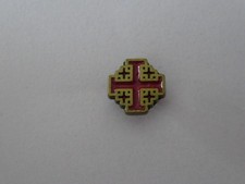 (C65) Pin Jerusalem Pilgerkreuz bronze Knopflochpin