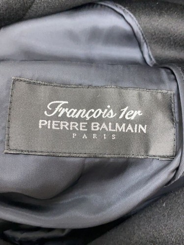 PIERRE BALMAIN OTHER CHESTER COAT LL CASHMERE Black SOLID FRANCOIS I Used - Picture 3 of 5