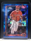 Mike Trout 2025 Topps Chrome Sapphire Card 100 Los Angeles Angels