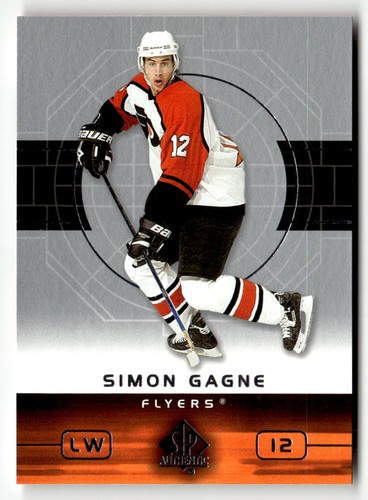 2002 SP Authentic Simon Gagne #67 card